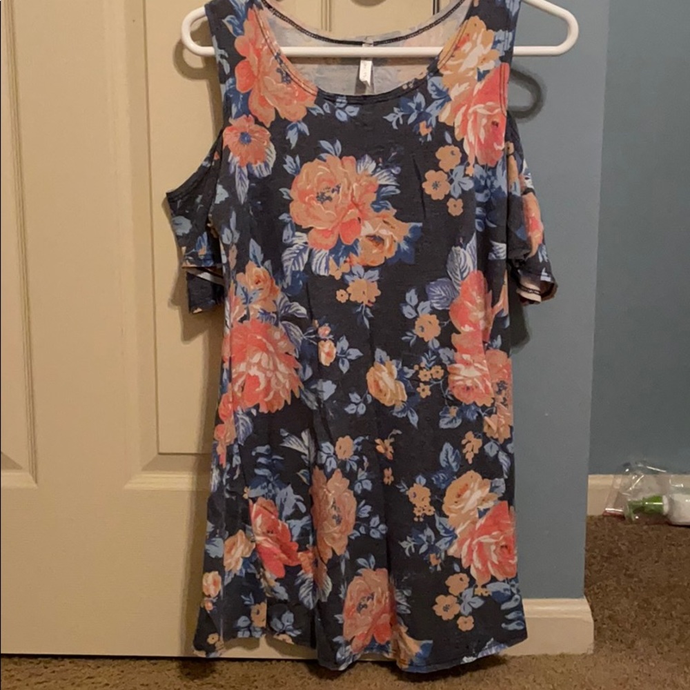 Adorable medium cold shoulder shirt